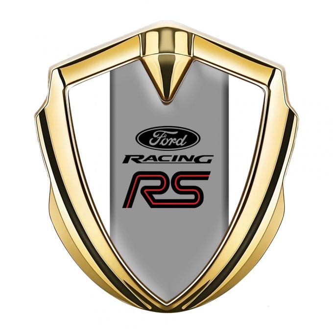 Ford RS Bodyside Domed Emblem Gold White Palette Racing Spirit