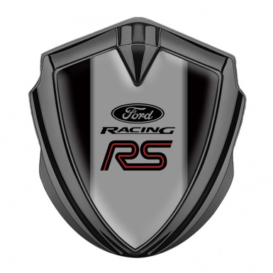 Ford RS Bodyside Emblem Self Adhesive Graphite Black Texture Racing Logo