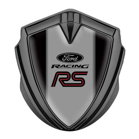 Ford RS Bodyside Emblem Self Adhesive Graphite Black Texture Racing Logo