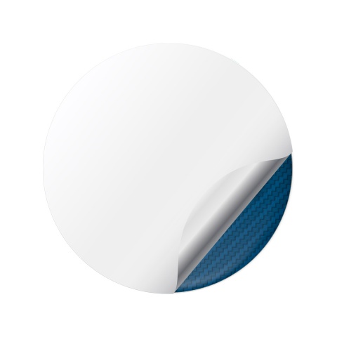 Chevrolet Silicone Stickers Center Cap Blue Carbon