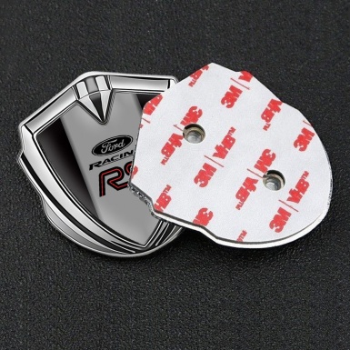 Ford RS Bodyside Emblem Self Adhesive Silver Black Texture Racing Logo