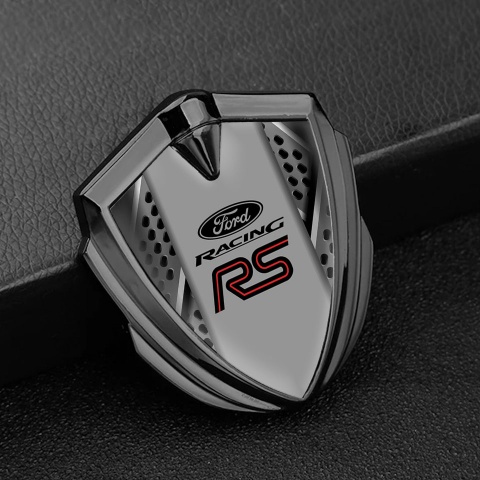 Ford RS Bodyside Badge Self Adhesive Graphite Multi Pattern Red Line Logo