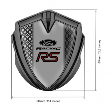 Ford RS Fender Emblem Badge Graphite Steel Grate Center Column Template