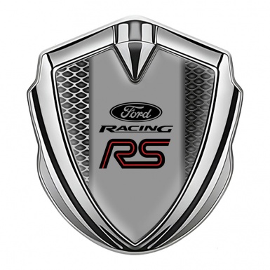 Ford RS Fender Emblem Badge Silver Steel Grate Center Column Template