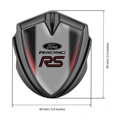 Ford RS Bodyside Emblem Badge Graphite Fine Charcoal Mesh Racing Design