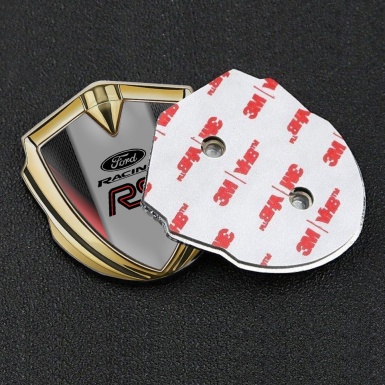 Ford RS Bodyside Emblem Badge Gold Fine Charcoal Mesh Racing Design