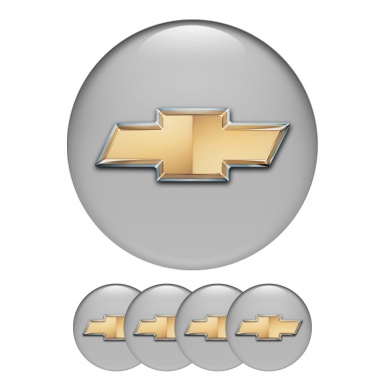 Chevrolet Silicone Stickers Center Cap Grey with New logo