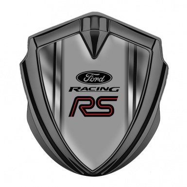Ford RS Emblem Car Badge Graphite Metallic Frame Effect Racing Print