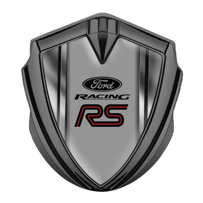 Ford RS Emblem Car Badge Graphite Metallic Frame Effect Racing Print