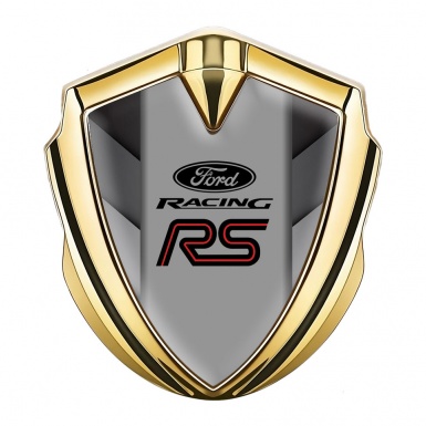 Ford RS Bodyside Emblem Self Adhesive Gold Dark Shades Fragments