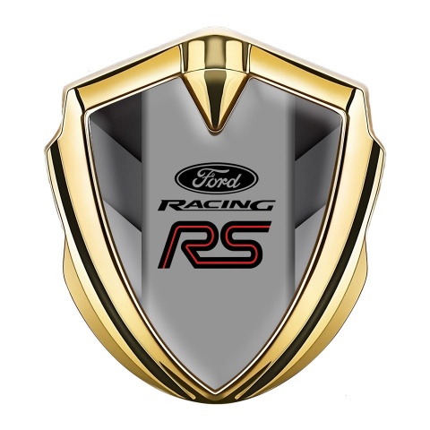 Ford RS Bodyside Emblem Self Adhesive Gold Dark Shades Fragments