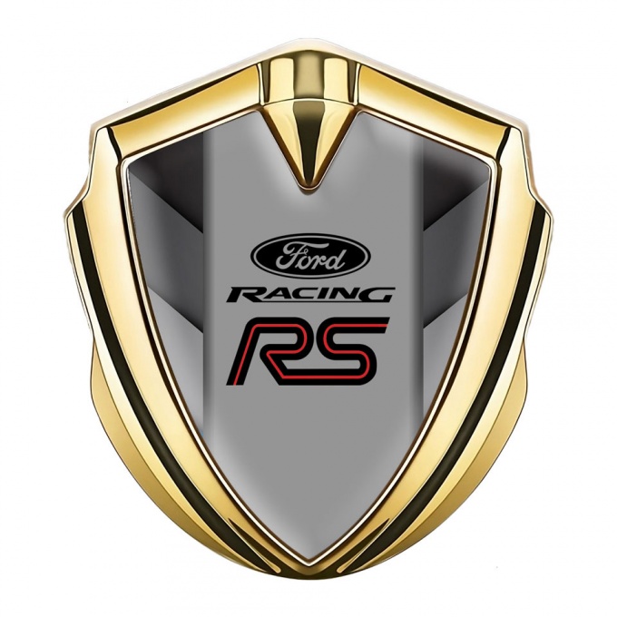 Ford RS Bodyside Emblem Self Adhesive Gold Dark Shades Fragments
