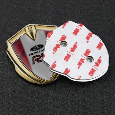 Ford RS Metal Emblem Self Adhesive Gold Red Template Racing Edition