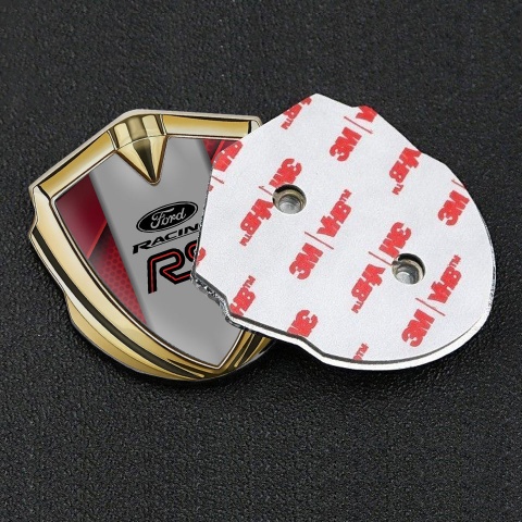 Ford RS Metal Emblem Self Adhesive Gold Red Template Racing Edition