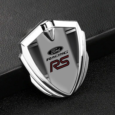 Ford RS Bodyside Emblem Badge Silver Black Base Metallic Fragments