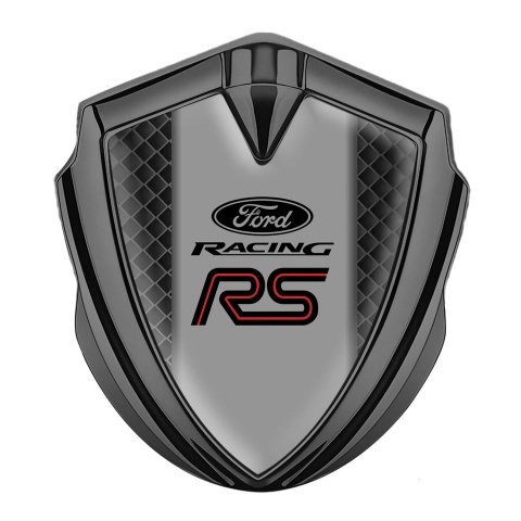 Ford RS Bodyside Domed Emblem Graphite Dark Cells Rallye Sport Edition