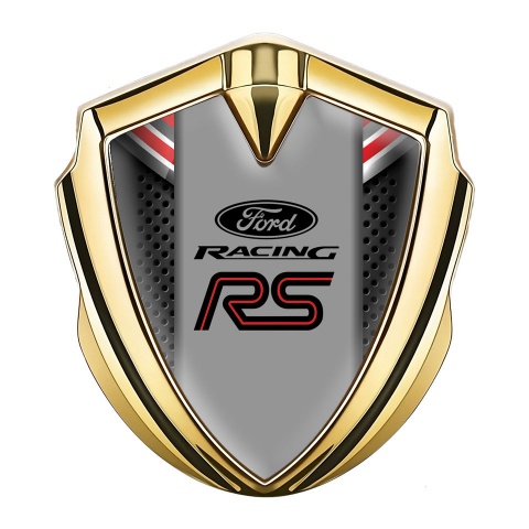 Ford Bodyside Emblem Self Adhesive Gold Dark Mesh Top Crest Design