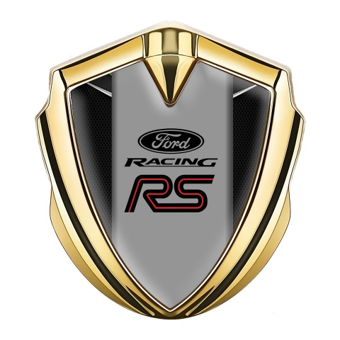 Ford Bodyside Badge Self Adhesive Gold Dark Mesh Chrome Fragments