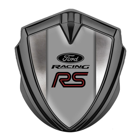 Ford RS Fender Emblem Badge Graphite Metallic Sheet Pattern Racing Logo