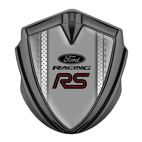 Ford RS Emblem Self Adhesive Graphite Metal Treadplate Racing Edition