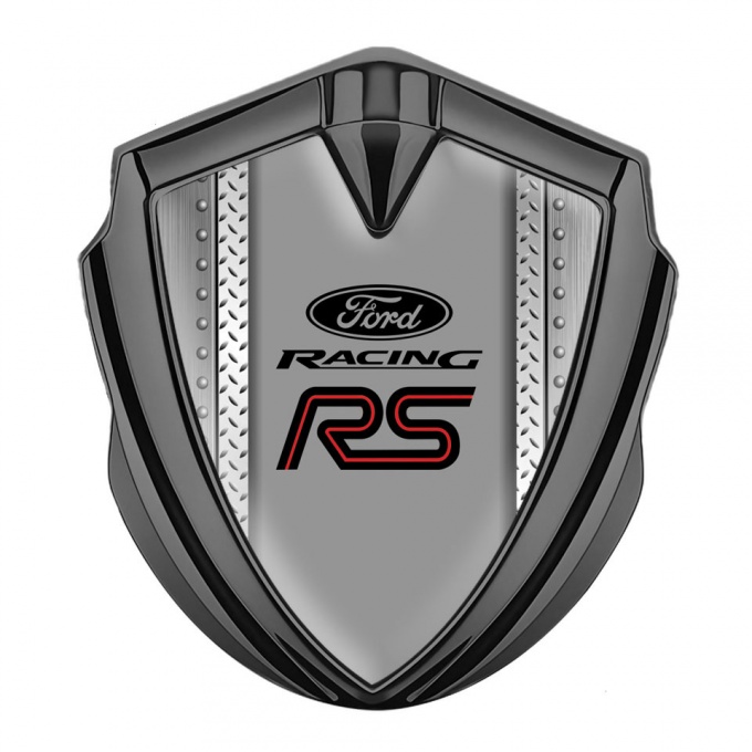 Ford RS Emblem Self Adhesive Graphite Metal Treadplate Racing Edition