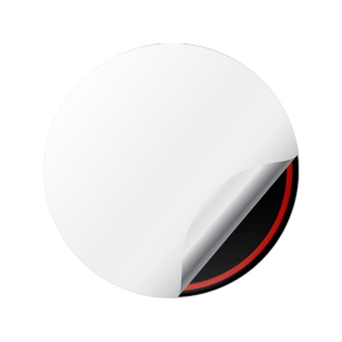 Chevrolet Corvette Silicone Stickers Wheel Center Cap Black with Red Ring