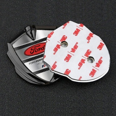 Ford Bodyside Emblem Badge Graphite Grey Hex Red Elliptic Logo Design