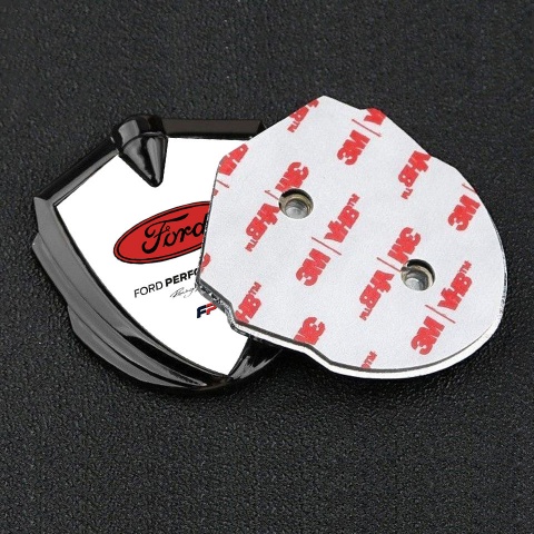 Ford Trunk Emblem Badge Graphite White Palette Big Oval Logo Design