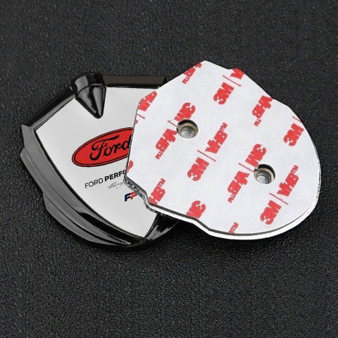 Ford Bodyside Domed Emblem Graphite Grey Background Racing Direct Logo