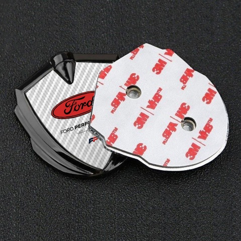 Ford Bodyside Emblem Self Adhesive Graphite White Carbon Texture Design