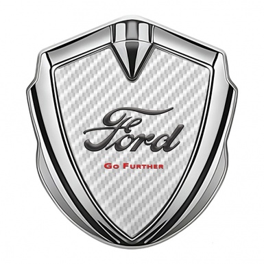 Ford Bodyside Badge Self Adhesive Silver White Carbon Classic Slogan
