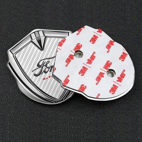 Ford Bodyside Badge Self Adhesive Silver White Carbon Classic Slogan