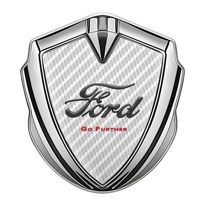 Ford Bodyside Badge Self Adhesive Silver White Carbon Classic Slogan