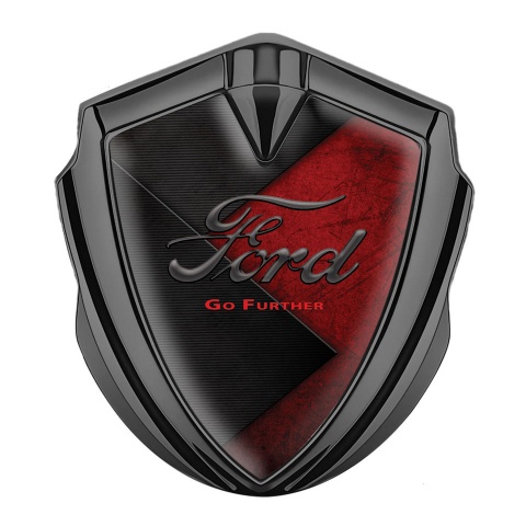 Ford Bodyside Domed Emblem Graphite Red Charcoal Panels Vintage Logo