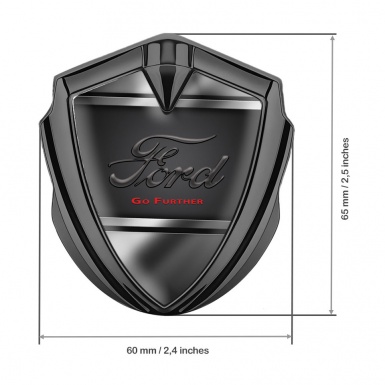 Ford Bodyside Emblem Self Adhesive Graphite Steel Elements Dark Logo Design