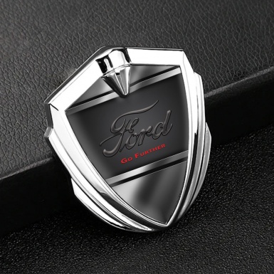 Ford Bodyside Emblem Self Adhesive Silver Steel Elements Dark Logo Design