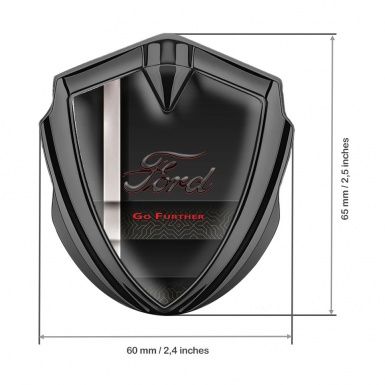 Ford Emblem Self Adhesive Graphite Mechanical Base Sport Stripe Edition