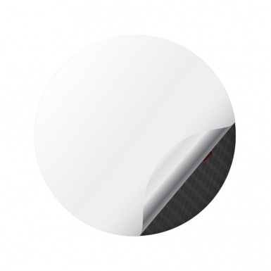 BBS Center Hub Dome Stickers Gray and Red Outline Logo