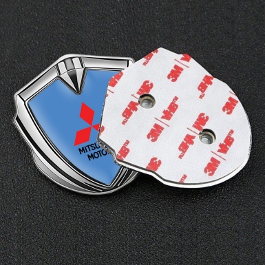 Mitsubishi Bodyside Emblem Badge Silver Glacial Base Classic Logo