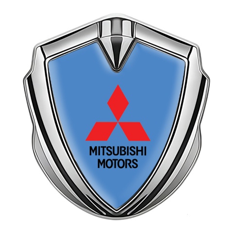 Mitsubishi Bodyside Emblem Badge Silver Glacial Base Classic Logo