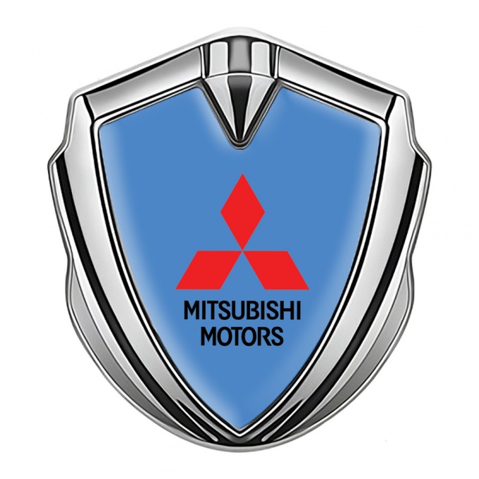 Mitsubishi Bodyside Emblem Badge Silver Glacial Base Classic Logo
