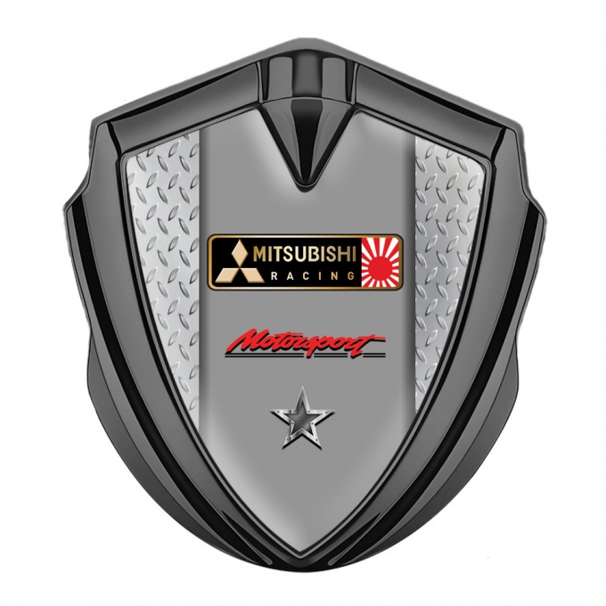Mitsubishi Bodyside Emblem Self Adhesive Graphite Japan Racing Edition