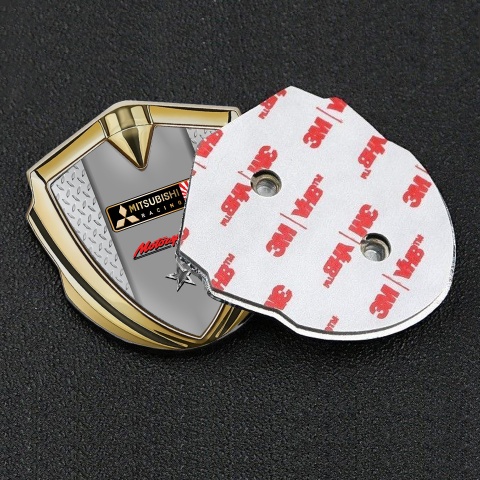 Mitsubishi Bodyside Emblem Self Adhesive Gold Japan Racing Edition