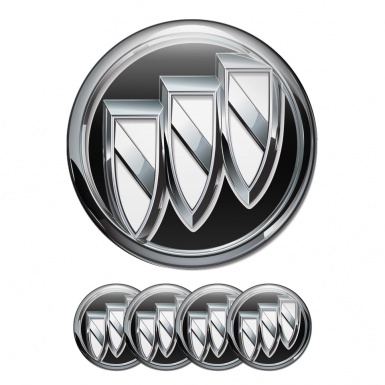 Buick Silicone Stickers Wheel Center Cap Black with 3D Logo
