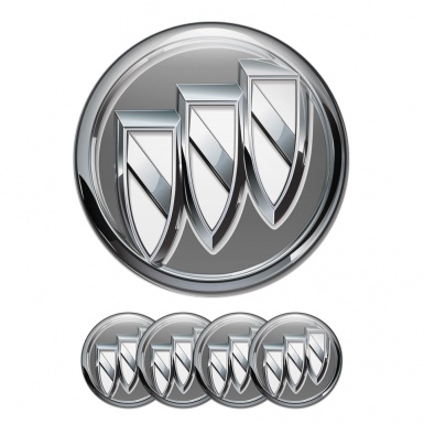 Buick Silicone Stickers Wheel Center Cap Grey with 3D Logo