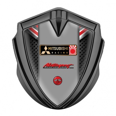 Mitsubishi Bodyside Emblem Badge Graphite Red Fragments Racing Design
