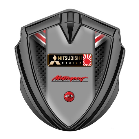 Mitsubishi Bodyside Emblem Badge Graphite Red Fragments Racing Design
