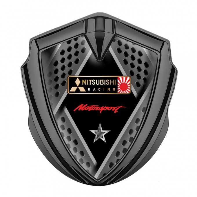 Mitsubishi Trunk Emblem Badge Graphite Multi Panels Bronze Racing Design