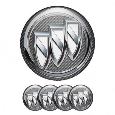 Buick Silicone Stickers Wheel Center Cap Carbon with 3D Logo