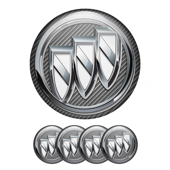 Buick Silicone Stickers Wheel Center Cap Carbon with 3D Logo